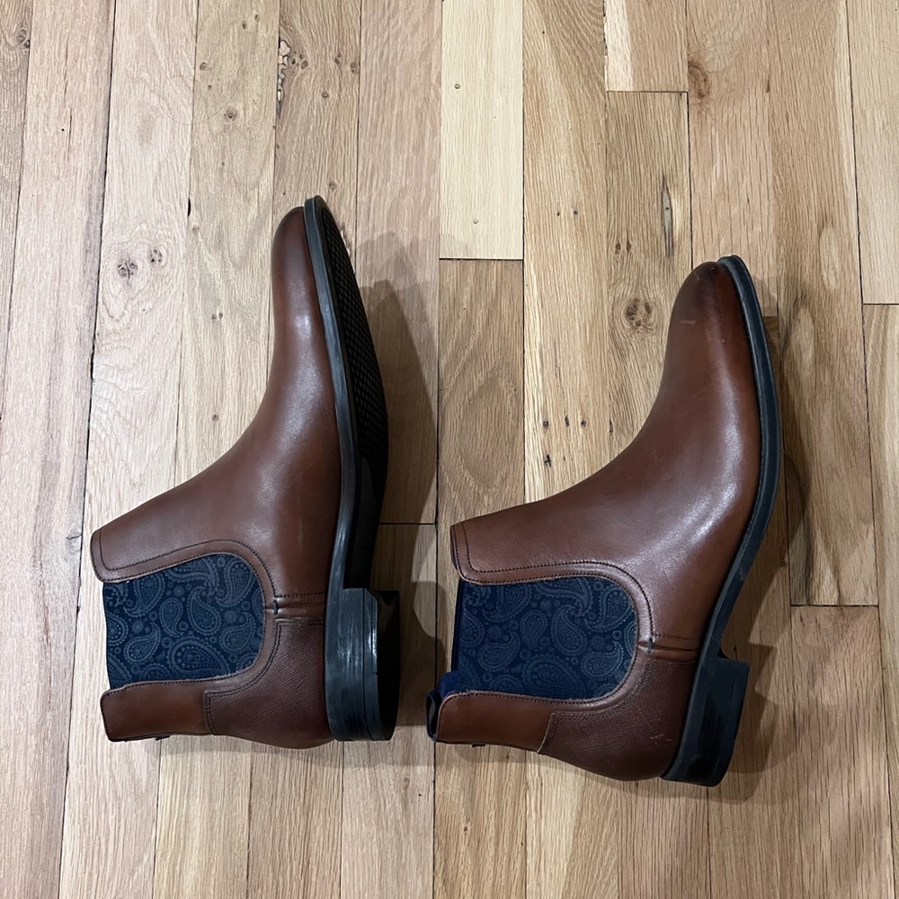 NWOT Ted Baker Brown Leather Ankle Boots Size 12